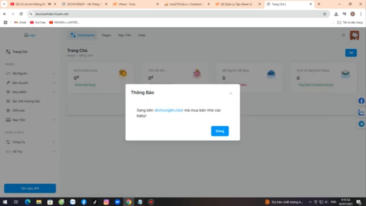  CODE BÁN HOSTING AUTO , MÃ NGUỒN VÀ TÊN MIỀN BẢN ĐẸP CÓ CÁC CÔNG CỤ SIÊU VIP - QuangHauIuEm
